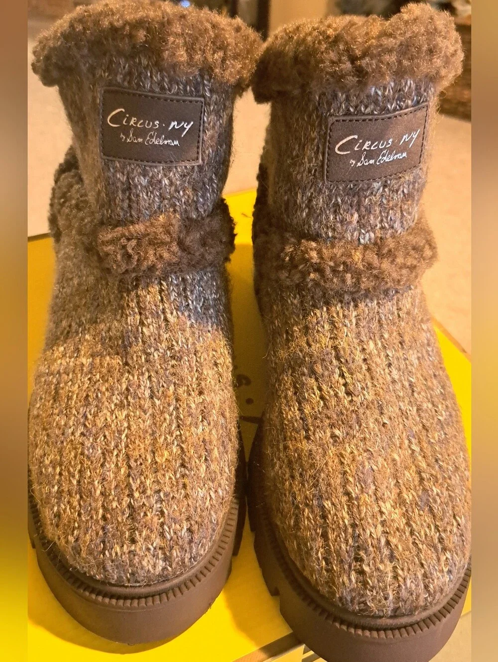 Circus by Sam Edelman Clare Cozy Knit Lug Sole Boots – NWOB – Women's Size 11